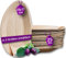 Waipur 25 Platos Desechables de Hoja de Palma Orgánicos - Ovalado 25 cm - Vajilla Ecológica - Estable, Natural y Biodegradable - Elegantes para Fiestas - como Menaje de Bambu