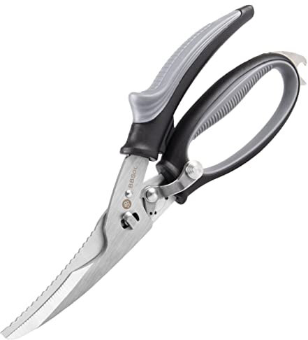 BBSoL Poultry Shears Heavy Duty Professional – Sharp Kitchen Scissors Heavy Duty Dishwasher Safe - Stainless Steel Turkey Shears - Spring Loaded Ergonomic Handles - All Purpose Kitchen Shear