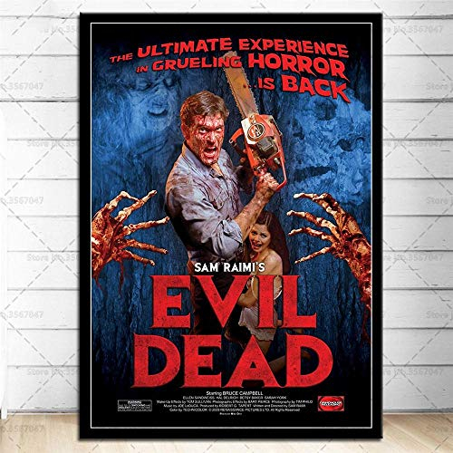 Bilder,Poster,Kunstdrucke,Kunstplakat, The Evil Dead Klassischer Horrorfilm Leinwandmalerei Retro Wandbilder Drucke, Für Wohnzimmer Home Decor, Poster Vintage Film,Wanddeko_40X60Cm