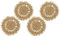 Schmucks HOME Platzset rund geflochten 4 Tischset Jute 38 cm Makramee Boho Teller Beige