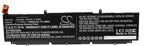 vhbw batteria compatibile con Dell XPS 17 9700 YTHR8 laptop, notebook (8000mAh, 11,4V, Li-Poly)