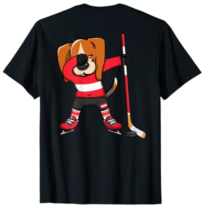 Dabbing Beagle Austria Eishockey-Fans Trikot Wintersport T-Shirt