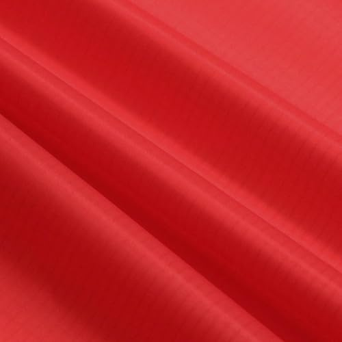 9KM DWLIFE Nylon-Ripstop-Gewebe, rot, 152,4 x 500 cm, 40D wasserdicht, leicht, winddicht, Massenstoff für Drachen, Zelt, Flagge, Tasche, Plane, Outdoor-DIY-Projekt