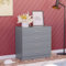 Vida Designs Commode, Métal, Gris, H 72cm x W 75cm x D 36cm