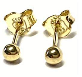 Ohrring 333/- Gold Kugel klein 3mm Ohrstecker poliert