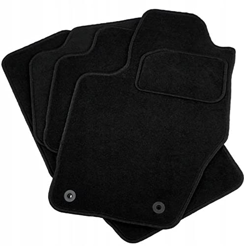 MatsMore Velours-Auto Fußmatten für Dacia Duster I 2010-2014 - Velours, Schwarz, 58 cm x 58 cm x 5 cm