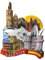 Imán para nevera Valencia España, recuerdo de viaje, 3D, decoración magnética para nevera, colección Craft