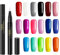 3 In 1 One Step Nail Gel Pen 20 Colors Nail Polish Pens Brush Pen No Need Base Top Coat for Women Girls Diy Drawing Polish Marker Pen Gel Nail Kit (20 colours 20 pcs)