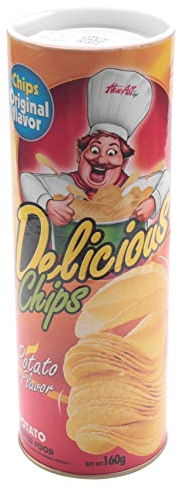 Wresetly die Kartoffelchip Schlange Kann Spring Snake Spielzeug Geschenk Aprilscherz Halloween Dekoration Witze in Einer Dose Gag Geschenk Streich GrößE (Kartoffelchip Stil)