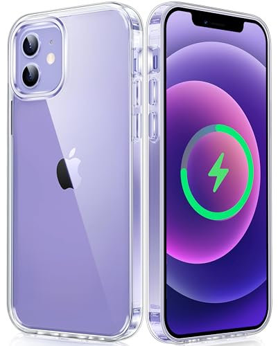 FNTCASE für iPhone 12 Hülle: iPhone 12 Handyhülle Militär Fallschutz Anti Vergilbung Handyhülle - Robuste langlebige stoßfeste Schutzhülle Transparente Fälle - 6,1 Zoll (Klar)