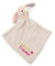 NICI Schmusetuch Baby 22 x 22 cm mit Kuscheltier Hase - Flauschiges Schnuffeltuch für Mädchen & Jungen, Baby Geschenk zur Geburt, Mit gesticktem Schriftzug Kuschelige Träume - 49753