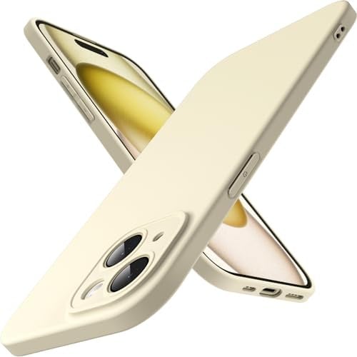 JETech Slim Case for iPhone 15 Plus 6.7-Inch with Camera Lens Full Cover Protection, Ultra-Thin Lightweight Matte Finish Minimalist Protective Phone Cover (Yellow)