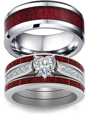 Modaworld Damen Herren Ringe Titan Silber Matt Gebürstet Verlobungsring Partnerring Eheringe Trauringe