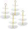 DAKFOOK 4 Set 3 Tiers Cake Stands, White Afternoon Tea Stands Plastic Cake Stand, Cupcake Stand for Birthday Party Wedding Decorations