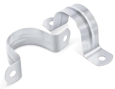 6 Stück 40mm Rohrschellen,Zweiloch U-förmige Metallschellen, Befestigungsschellen Edelstahl Rohrschelle für Befestigung der Gasrohre Wasserrohre und Kabeln (M40)