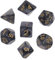 Polyedrische Würfel Set, Abeillo 7 Stück DND Dice, DND Würfel Set für Dungeon und Dragons, Spielwürfel RPG Rollenspiele Tischspiele D&D D20 D12 D10 D8 D6 D4 (Schwarz)