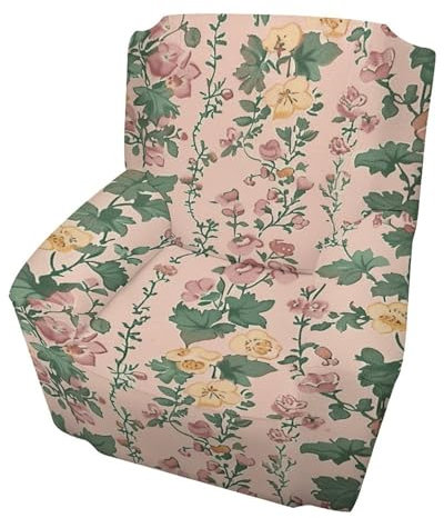 YJWANDO Strapazierfähiger Sofabezug für Einzel-Sofa, mit kleinem Blumenmuster, weicher Sofabezug, vielseitiger Sofabezug, dekorativer Sofabezug, leichter Sofabezug