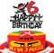 1 Stück Ninja 6th Tortendeko Happy Birthday Ninja Cake Topper Kampfsport Karate Kung Fu Krieger Kuchendekoration für Ninja Thema Kinder 6th Geburtstag Party Kuchen Dekorationen