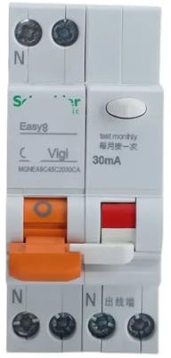 LTUNKHWP Protecteur de Fuite EA9C45, 1P + N 6A 10A 16A 25A 32A 40A, disjoncteur de Fuite, Double câblage(16a)