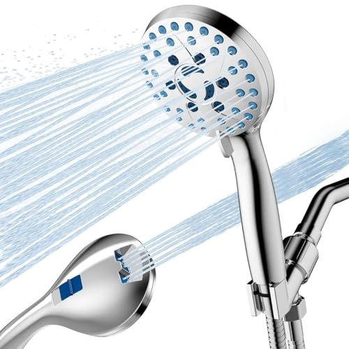 Alcachofa de Ducha Alta Presión - Alcachofa Ducha Antical Autolimpiante y Tecnología Antibacteriana, 7 Modos de Pulverización, 2 Potentes Modos de Chorros para Limpiar Baños, Ahorro de Agua