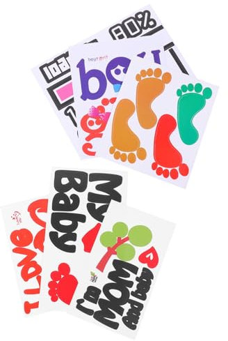 Toyvian 12 Blätter Aufkleber für schwangeren Bauch Schwangerschafts Schwangerschaft schwangerer Bauch Aufkleber Bauchaufkleber für Schwangere Frauen Plastik