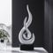 FJSPERM Weiß Deko Moderne Flamme Skulpturen Dekorationen für Wohnzimmer, Harz Regal Dekor Akzente, Abstrakte Kunst Skulptur für Esszimmer Büro Couchtisch Mittelstück Bücherregal Dekoration