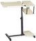 AYCDL Überbetttisch mit Stauraum, Sofa, Laptop, Notebook, Schreibtisch, Winkel- und höhenverstellbar, Rollständer, kippbare Tischplatte, mobiler Wagen mit Rädern, Büro, Heimcom,White