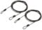 TOP-VIGOR 2Pcs Security Steel Cable, 2.5mm x 2m / 6.56ft Coated Safety Wire Rope Double Loop Flexible Security Cable Lock for Outdoor Travel Luggage Bike, Black
