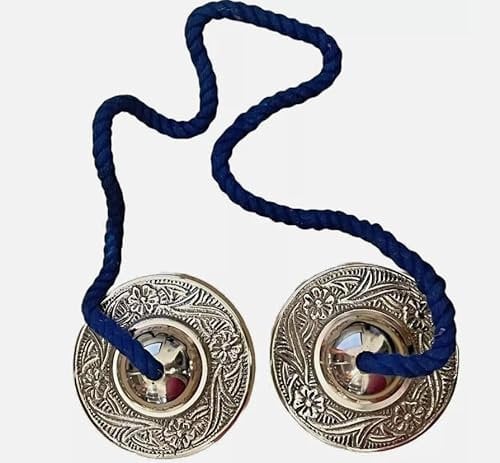 Tibetisches Tingsha aus Bronze mit Aufbewahrungstasche, Becken, Glocken, Heilung, Reiki, Klangtherapie, buddhistische Meditation, Yoga, Glocke, Blumenprägung, Manjira, veganfreundlich