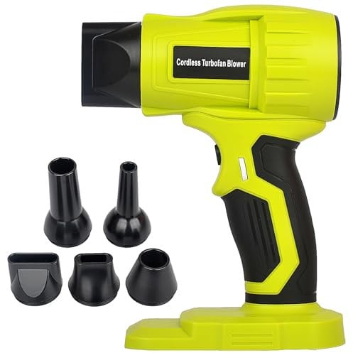 Air Blower Brushless for Ryobi 18V Battery,Cordless Duster with Infinitely Adjustable Speed,96000 RPM,for Jobsite Camping & Pool Toy(Battery not included)