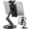 Homiflex Supporto Tablet Porta Tablet da Tavolo Girevole 360° Regolabile, Supporto iPad con Base Stabile Compatibile con iPad Pro/Air/Mini, Kindle, Galaxy Tab, Smartphone 4.7-13.5