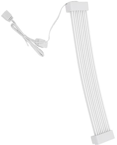 Cavo Sync da 8 pin a 2 x 8 pin, 260 mm, cavo neon per scheda madre, kit di prolunga per cavi PSU per schede madri, scheda grafica da 16 AWG, cavo estensore per PC (testa bianca)