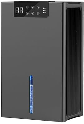 HGTRH Deshumidificador y Humidificador Eléctrico 2 en 1, Deshumidificador de 2400 ml con 7 Luces de Colores Silencioso Protección de Apagado Automático Modo de Ahorro de Energía Grey
