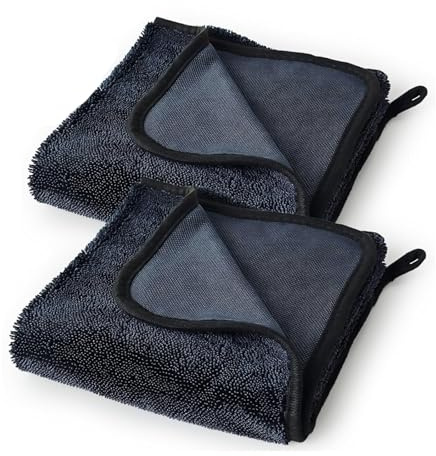 2PCS Magic Bathroom Drying Cloth, Super Absorbent Shower Cloths for Glass | Streak-Free Lint-Less Microfibre Car Drying Towel, Multipurpose Magic Cloths for Cleaning Shower Screens Car Window