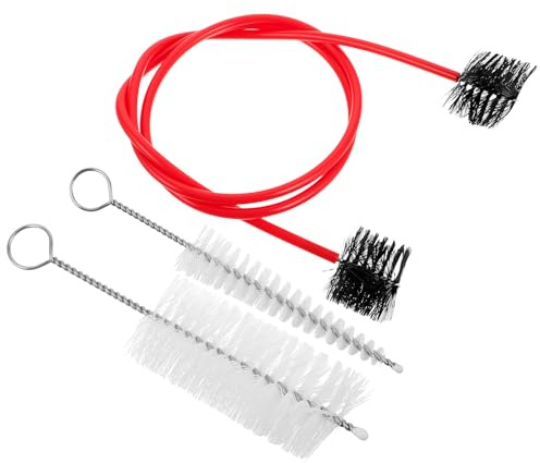 TOGEVAL Saxophon mit Mundstück Schalllochbürste Edelstahlgriff Flexibel für Trompete Flöte Blasinstrumente Tragbar zur Instrumentenpflege