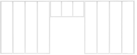 Vente-unique - Glaswand 2er-Set Bayview - Aluminium - weiß