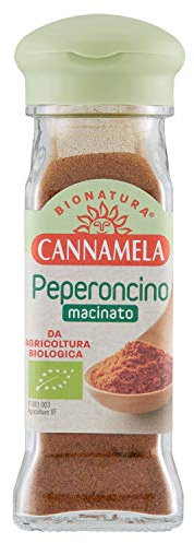 Cannamela - Linea Bionatura, Peperoncino Macinato Bio, Confezione da 50g. Ideale per Rendere Piccante Ogni Piatto, Mediamente Piccante