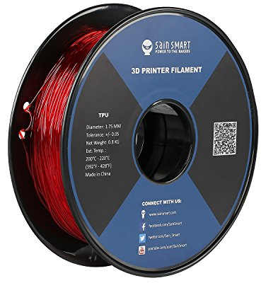 SainSmart TPU 3D-Drucker Filament, 1,75 mm, 0,8 kg, Rot