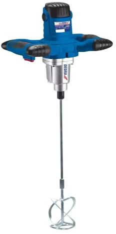 DEDRA Elektro-Rührwerk DED7928, 1200 W, 2 Gänge, 120 mm, für Mörtel, Putz, Kleber, Farben und Lacke, gewicht 3,3kg, bis zu 700 U/Min, komfortable Gummigriffe