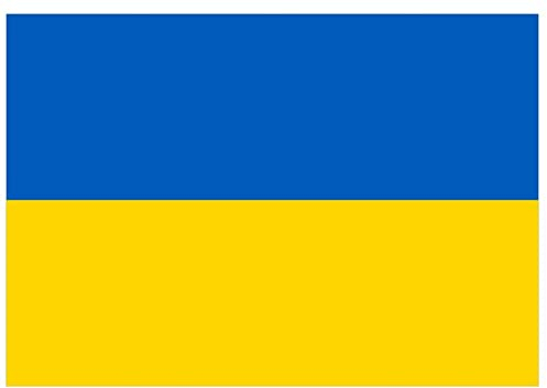 Samunshi® Ukraine Flagge Aufkleber Autoaufkleber in den Nationalfarben - 10x7cm