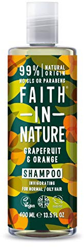 Faith in Nature Grapefruit & Orange Shampoo 400ml X 3 (Pack of 3)