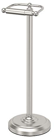 Gatco 1436SN Designer II Pedestal Toilet Paper Holder, Satin Nickel