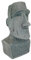 Design Toscano Osterinsel Ahu Akivi Moai Monolith Gartenstatue, Polyresin, steingrau, 33 x 31,8 x 62,2 cm