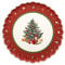 Villeroy & Boch Villeroy und Boch Toy's Delight Runde Kuchenplatte, 33 cm, Premium Porzellan, Rot/Grün