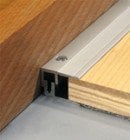 Abschlussprofil in Alu Edelstahl Optik für Laminat und Parkett 6,5 - 16 mm, 0,90 m
