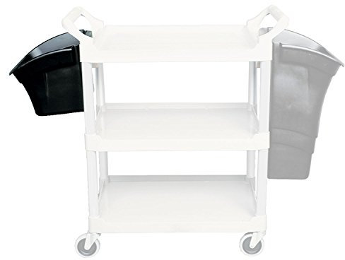 Black Utility Bin for Service Carts 4 Gallon