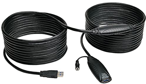 Tripp Lite 10M USB 3.0 SuperSpeed Active Extension Repeater Cable M/F (U330-10M), Black
