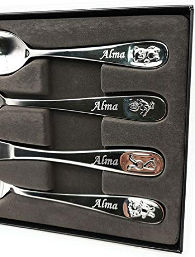 Lot de couverts pour enfant Animaux gravures avec prénom