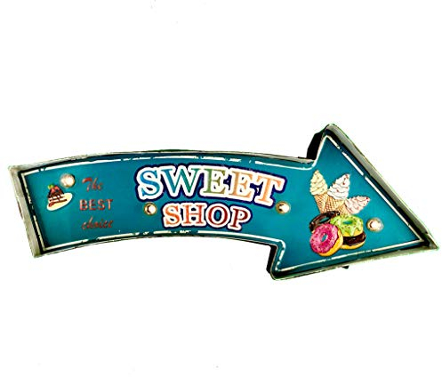 DiiliHiiri LED Wandschild Dekoration Retro für Zuhause Leuchtendes Dekoschild Vintage-Stil für Restaurant Cafe Haus