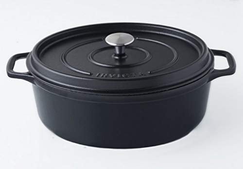 Invicta Cocotte Ovale - 33 cm - Fonte Emaillée - Noire
